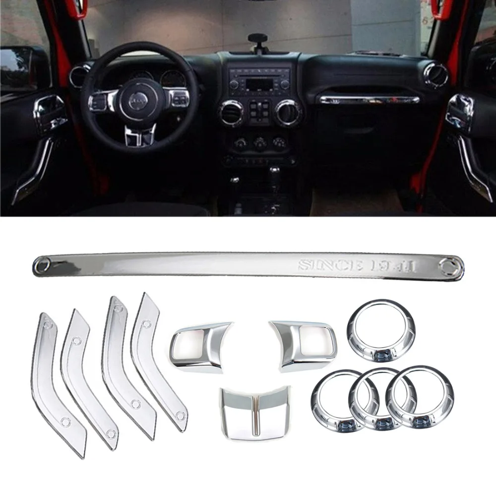 4X ABS Dashboard Console AC Air Outlet Vent Cover Trim for Jeep Wrangler JK 
